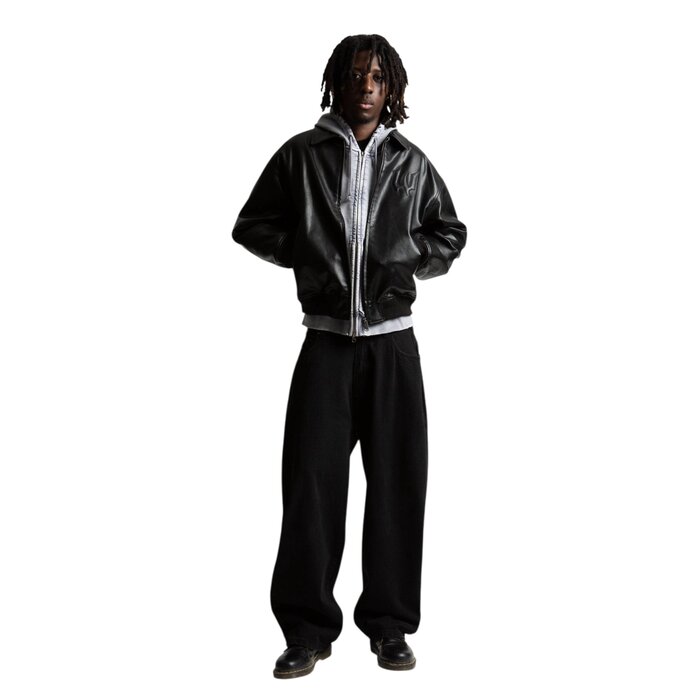 Wasted Paris Bury Varsity Jacket - Black