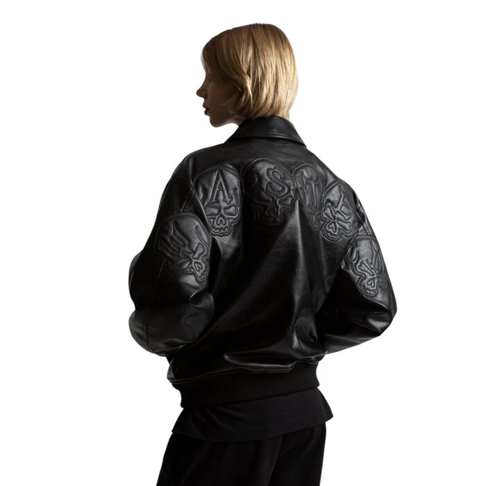 Wasted Paris Bury Varsity Jacket - Black