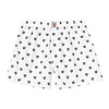 Cotton Boxer - Heart Print, White/Black