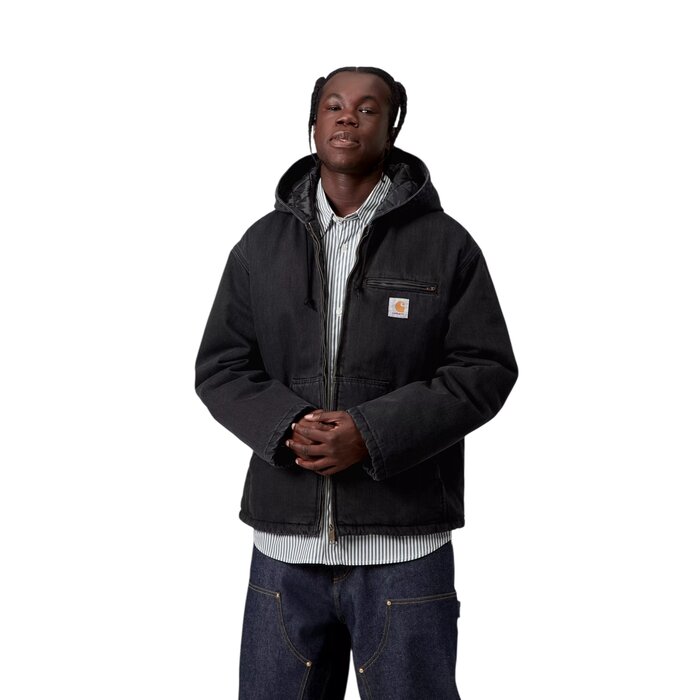 Carhartt WIP Cleveland Jacket - Black Stone Washed