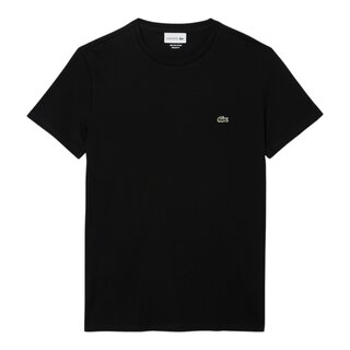 Lacoste T-Shirt Col Rond En Jersey De Coton Pima Uni - Black