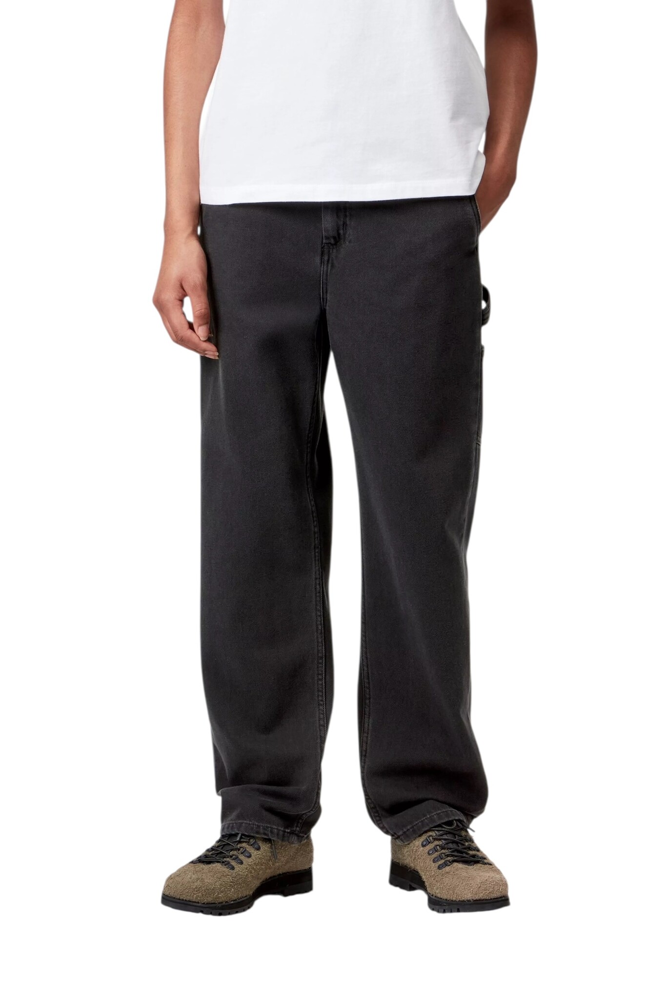 Carhartt WIP W' Pierce Pant Straight - Black (Stone Washed)
