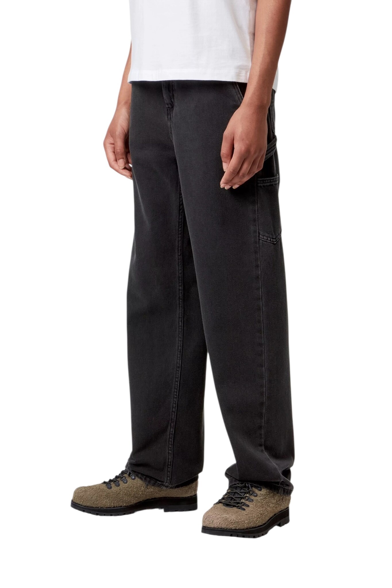 Carhartt WIP W' Pierce Pant Straight - Black (Stone Washed)