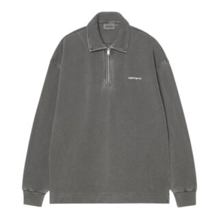 Carhartt WIP Piqué Script Sweat - Black/White Garment Dyed
