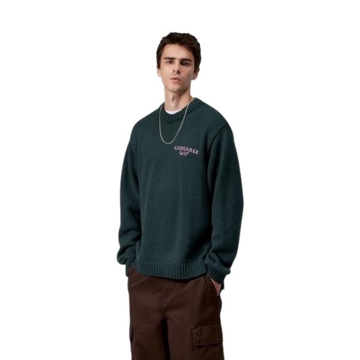 Carhartt WIP Helix Sweater - Deep Lagoon