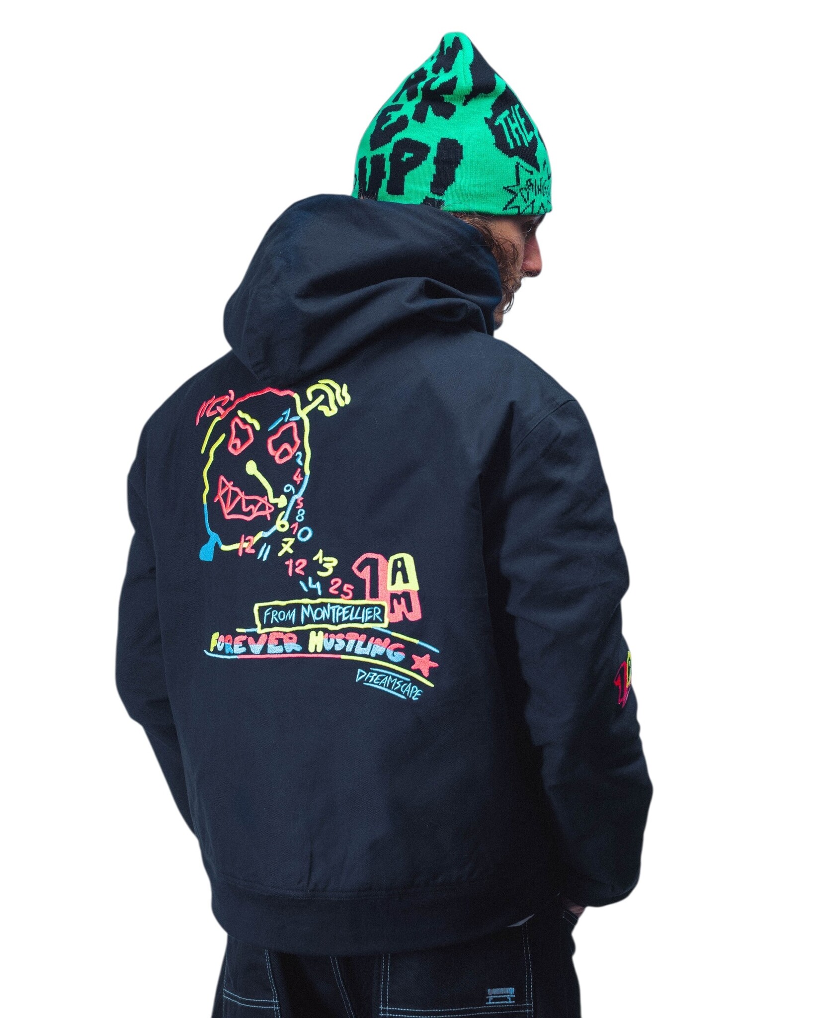 Jacker Wake Up ! Hooded Bomber - Black