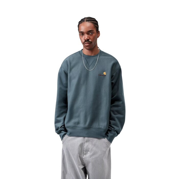 Carhartt WIP American Script Sweat - Office Blue