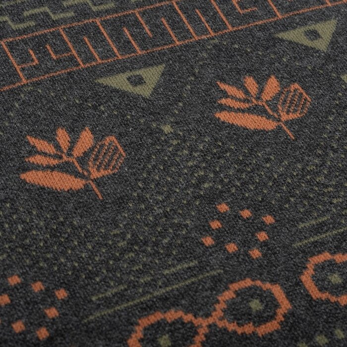 Magenta Aztec Knit Crewneck - Dark Heather