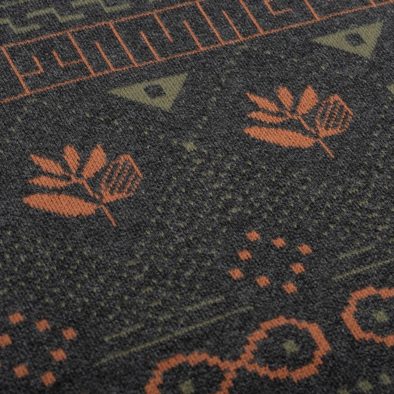 Magenta Aztec Knit Crewneck - Dark Heather