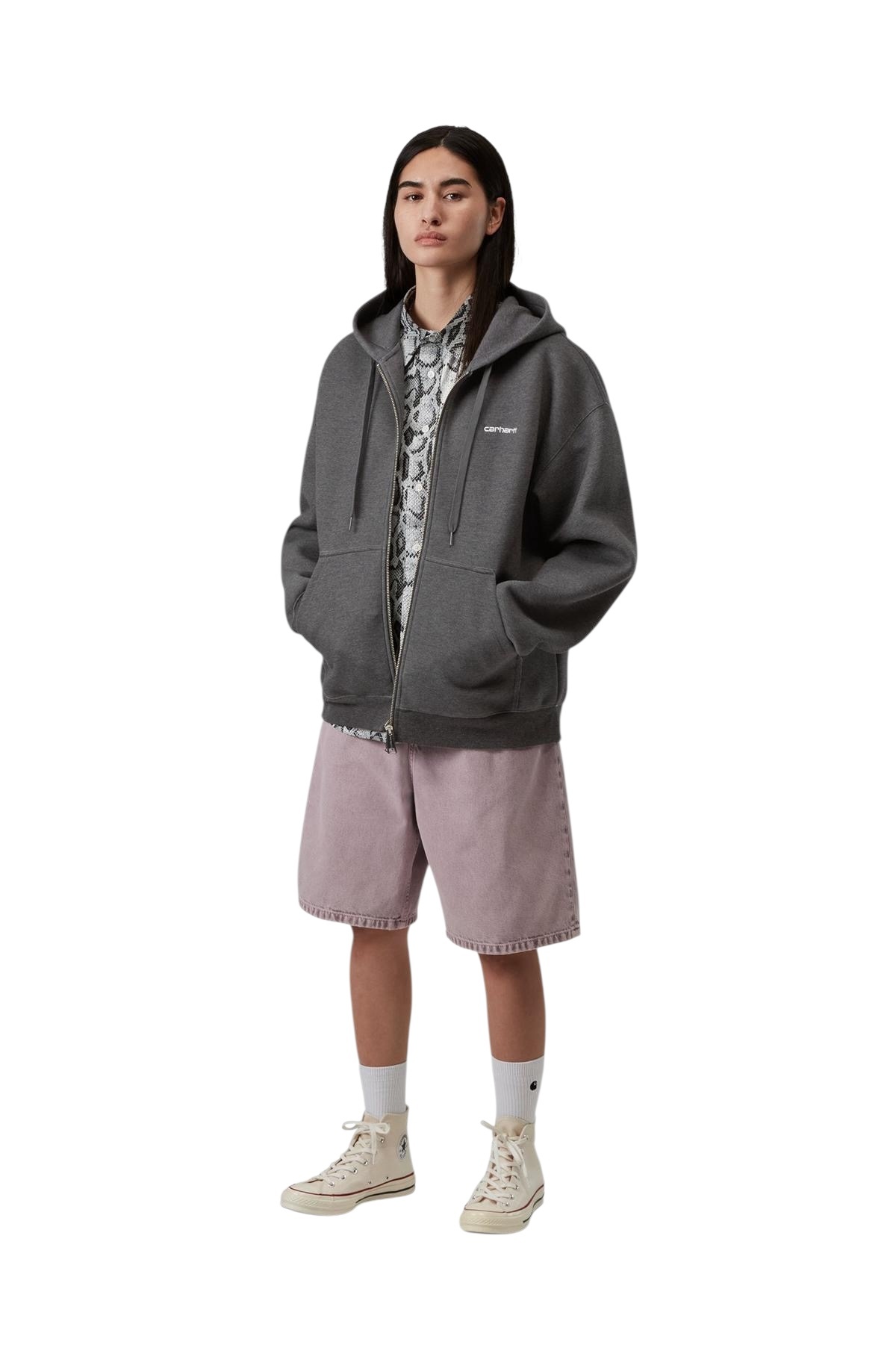 Carhartt WIP W' Hooded Alda Jacket - Black/White