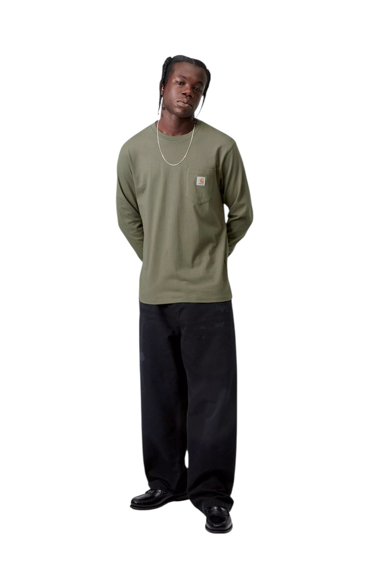 Carhartt WIP L/S Pocket T-shirt - Leaf