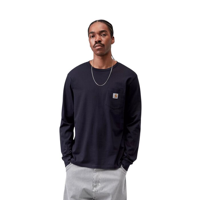Carhartt WIP L/S Pocket T-shirt - Dark Navy