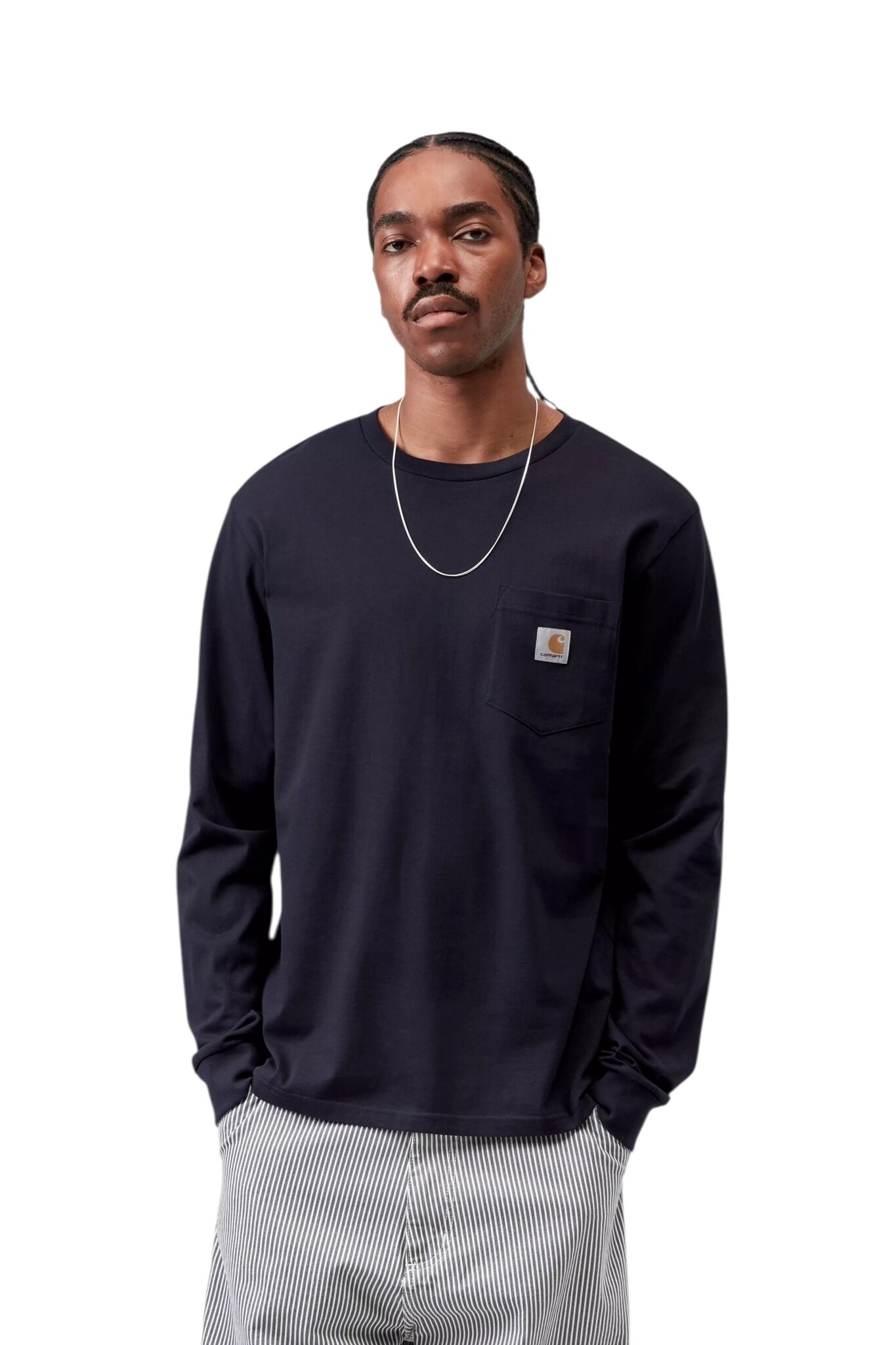 Carhartt WIP L/S Pocket T-shirt - Dark Navy