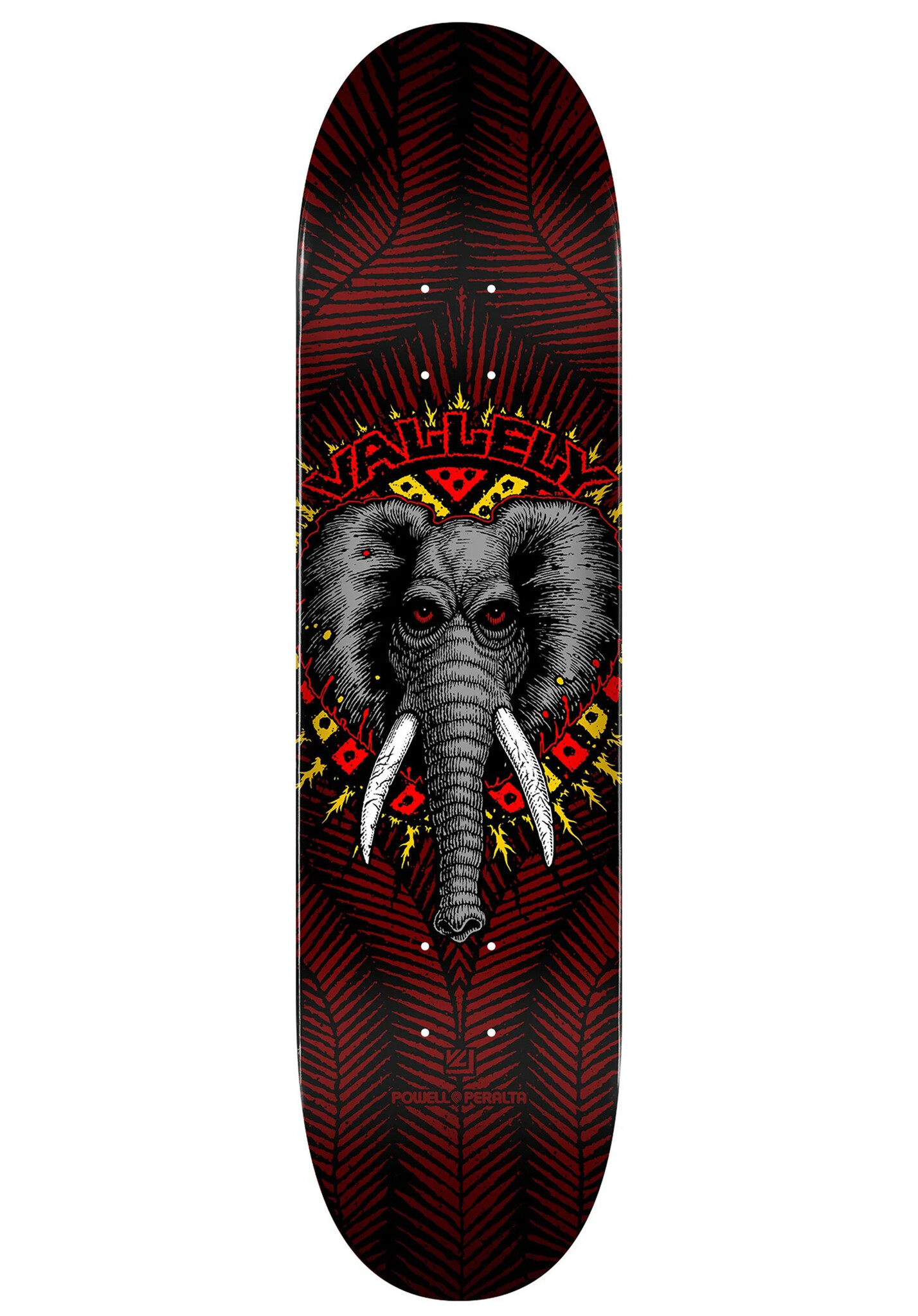 Powell Peralta Vallely Elephant Deck Black/Burgundy- 8.0