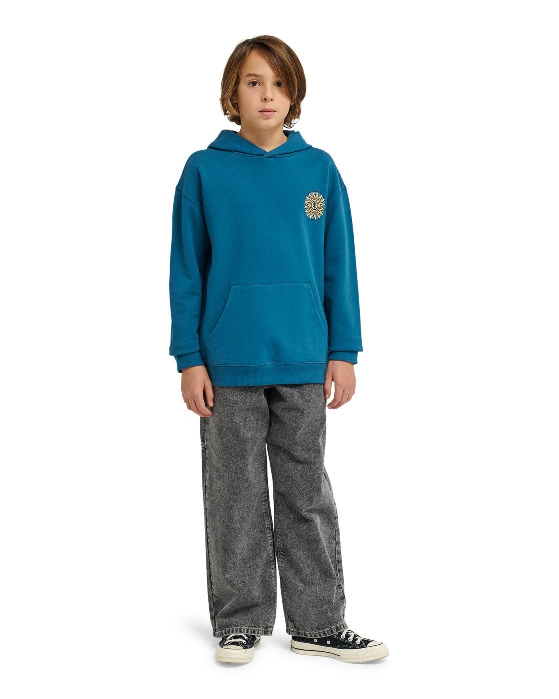 Element Timber Orbit Pullover Youth - Mallard Blue