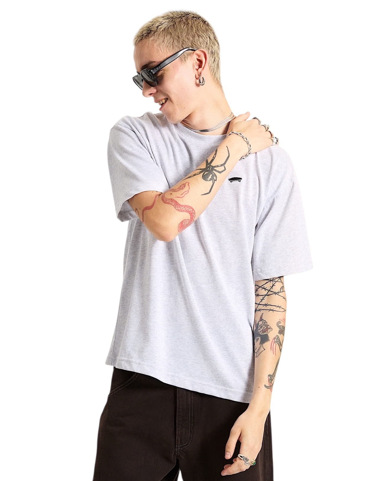 Vans Salton Loose S/S T-Shirt - Light Grey Heather