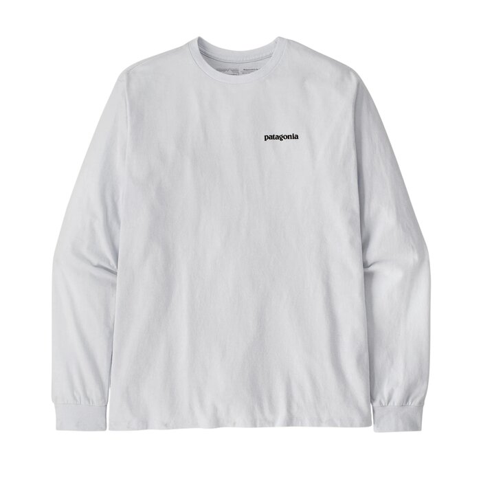 Patagonia M's L/S P-6 Logo Responsibili Tee - White
