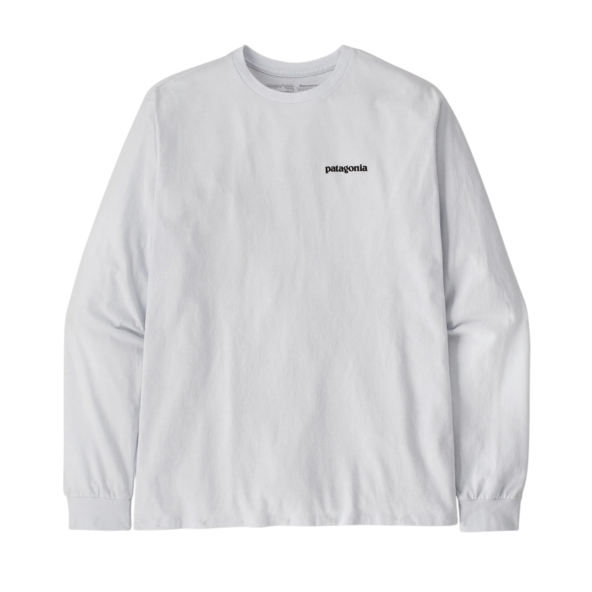 Patagonia M's L/S P-6 Logo Responsibili Tee - White