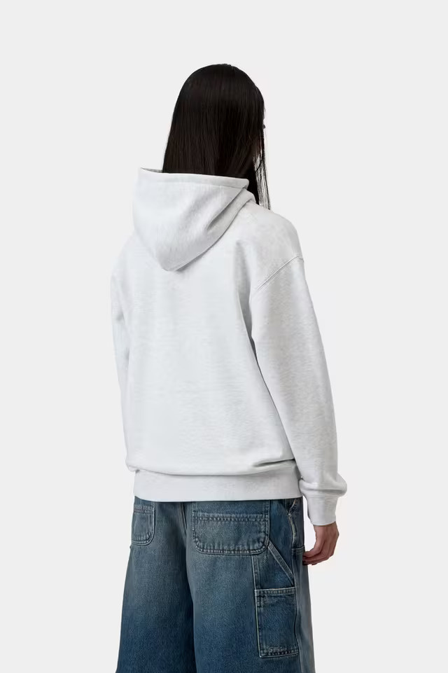 Carhartt WIP W' Hooded Carhartt Sweat - Ash Heather/Velvet Green