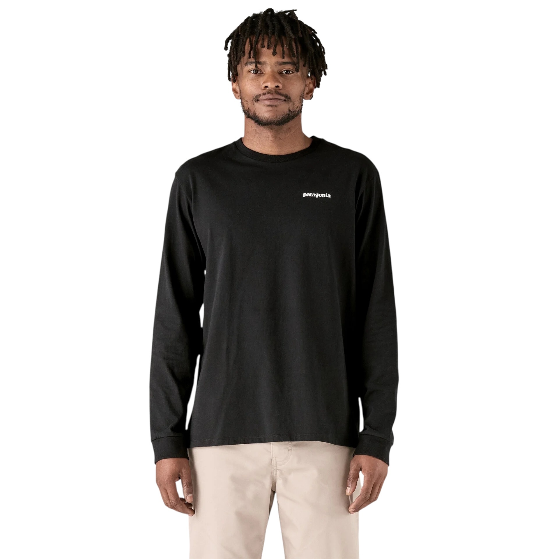 Patagonia M's L/S P-6 Logo Responsibili Tee - Black
