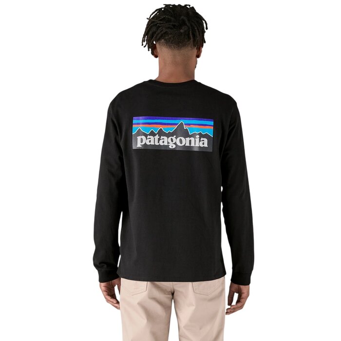 Patagonia M's L/S P-6 Logo Responsibili Tee - Black