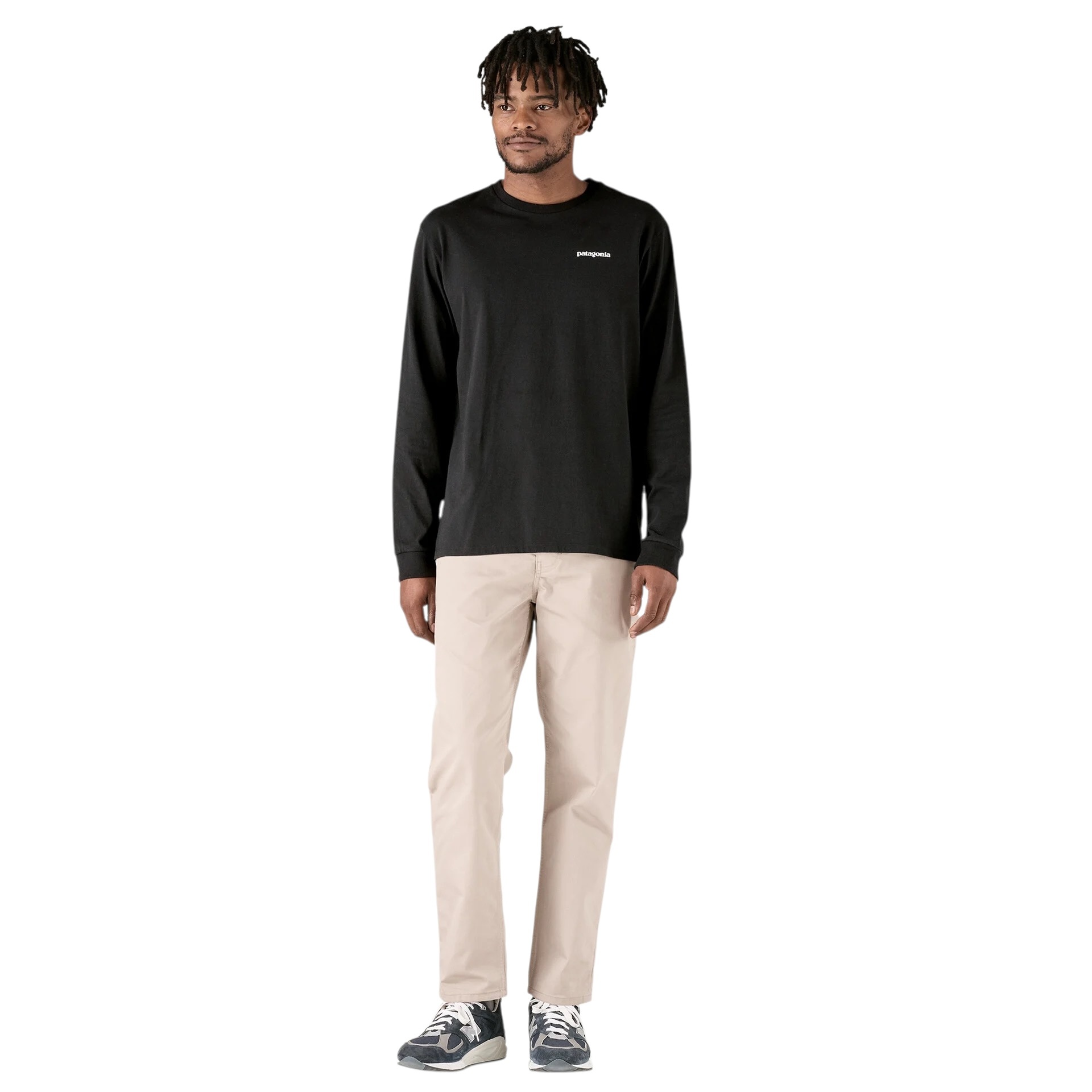Patagonia M's L/S P-6 Logo Responsibili Tee - Black