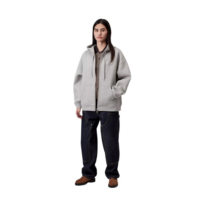 Carhartt WIP W' Hooded Alda Jacket - Grey Heather/White