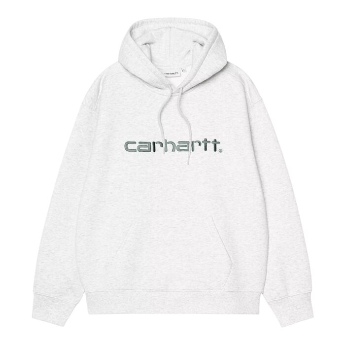 Carhartt WIP W' Hooded Carhartt Sweat - Ash Heather/Velvet Green