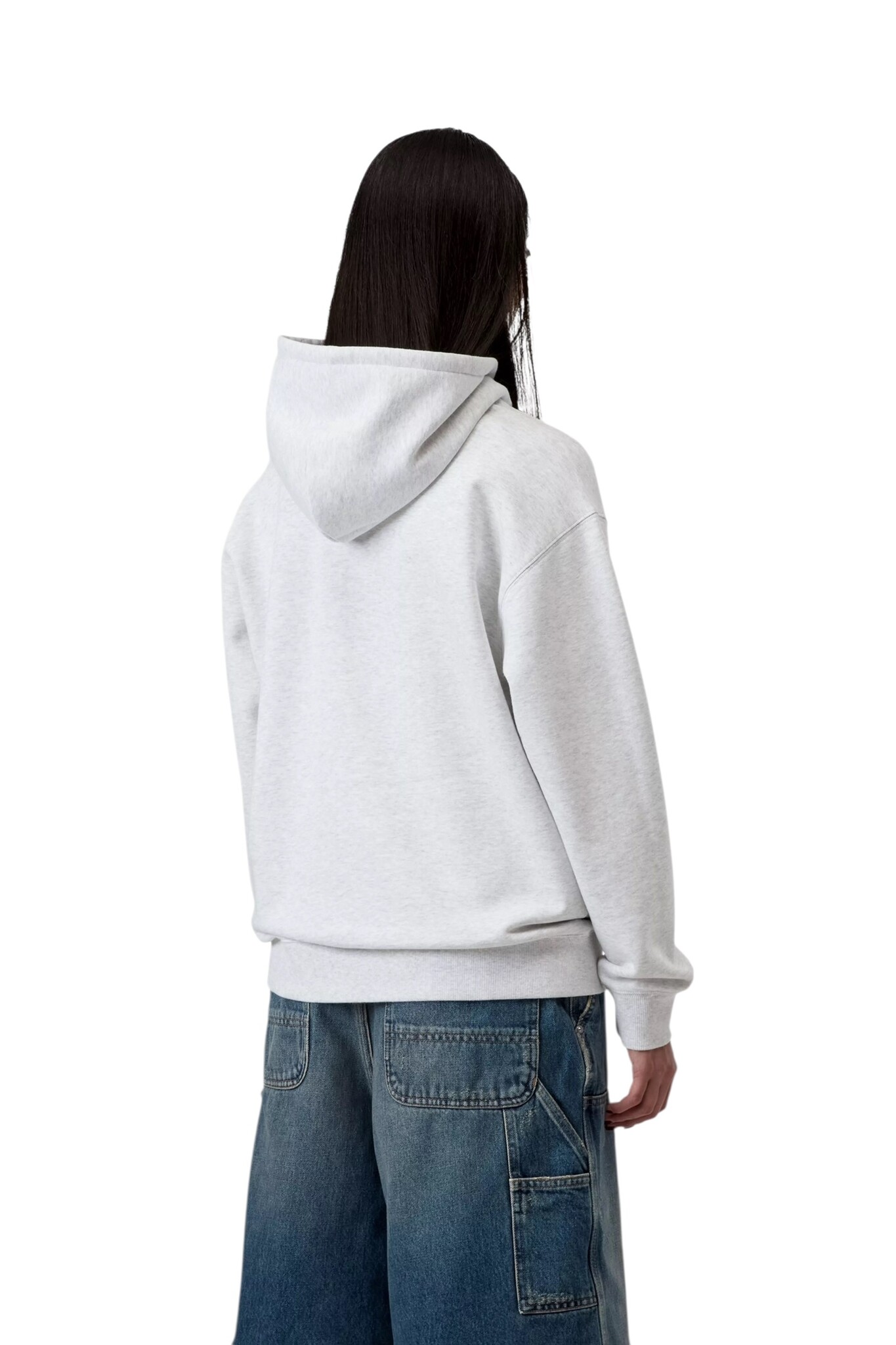 Carhartt WIP W' Hooded Carhartt Sweat - Ash Heather/Velvet Green