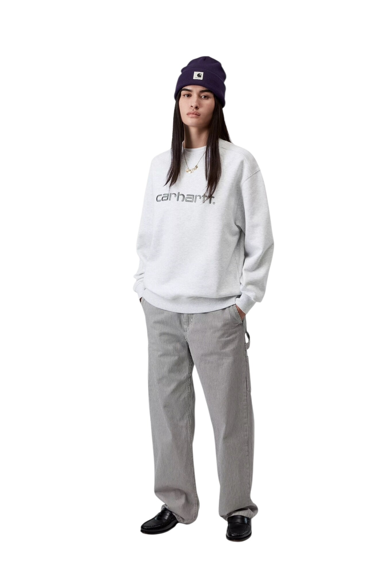 Carhartt WIP W' Carhartt Sweat - Ash Heather/Velvet Green