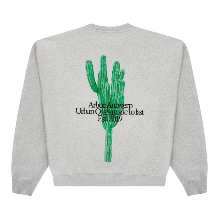 Arbor Antwerp Big Cactus Crewneck - Grey