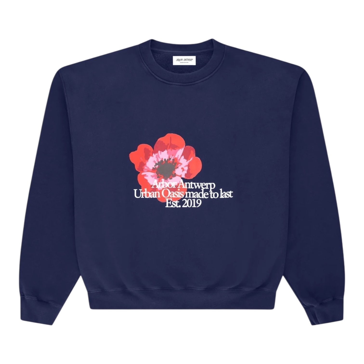 Arbor Antwerp Big Flower Crewneck - Navy