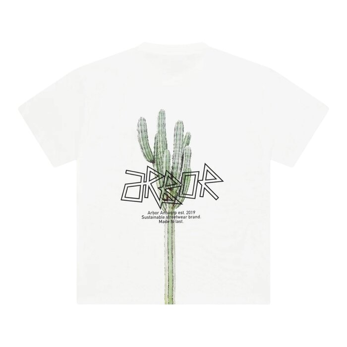 Arbor Antwerp Pixle Cactus T-shirt - White