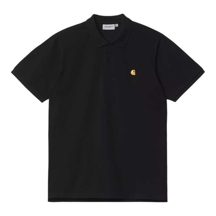Carhartt WIP S/S Chase Pique Polo - Black/Gold