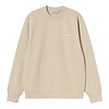 Script Embroidery Sweat - Barchan/White
