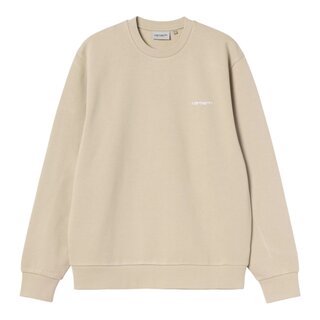 Carhartt WIP Script Embroidery Sweat - Barchan/White