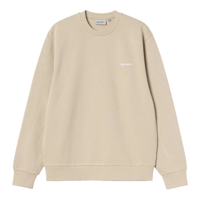 Carhartt WIP Script Embroidery Sweat - Barchan/White