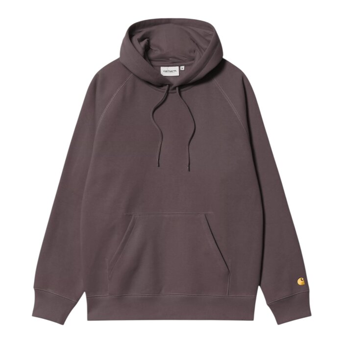 Carhartt WIP Hooded Chase Sweat - Shale/Gold