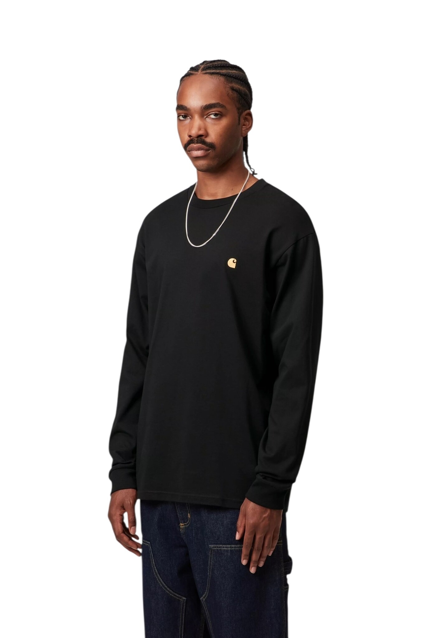 Carhartt WIP L/S Chase T-shirt - Black/Gold