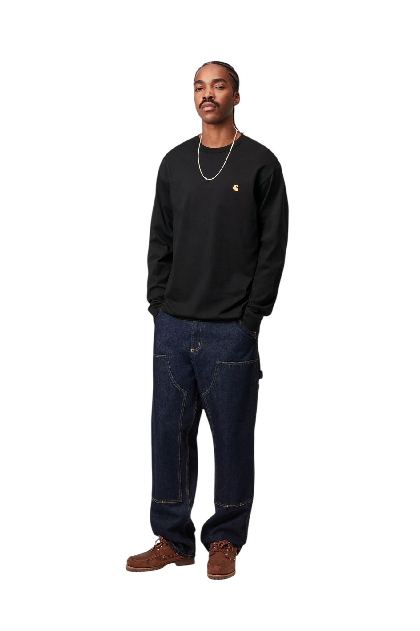 Carhartt WIP L/S Chase T-shirt - Black/Gold