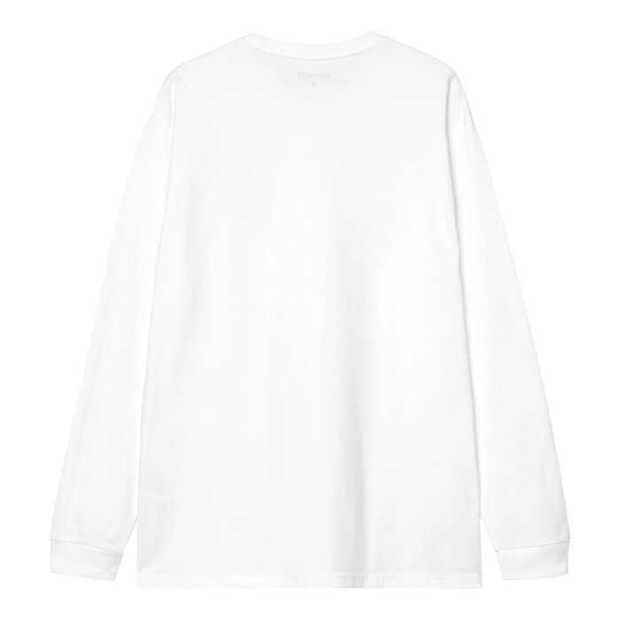 Carhartt WIP L/S Chase T-shirt - White/Gold