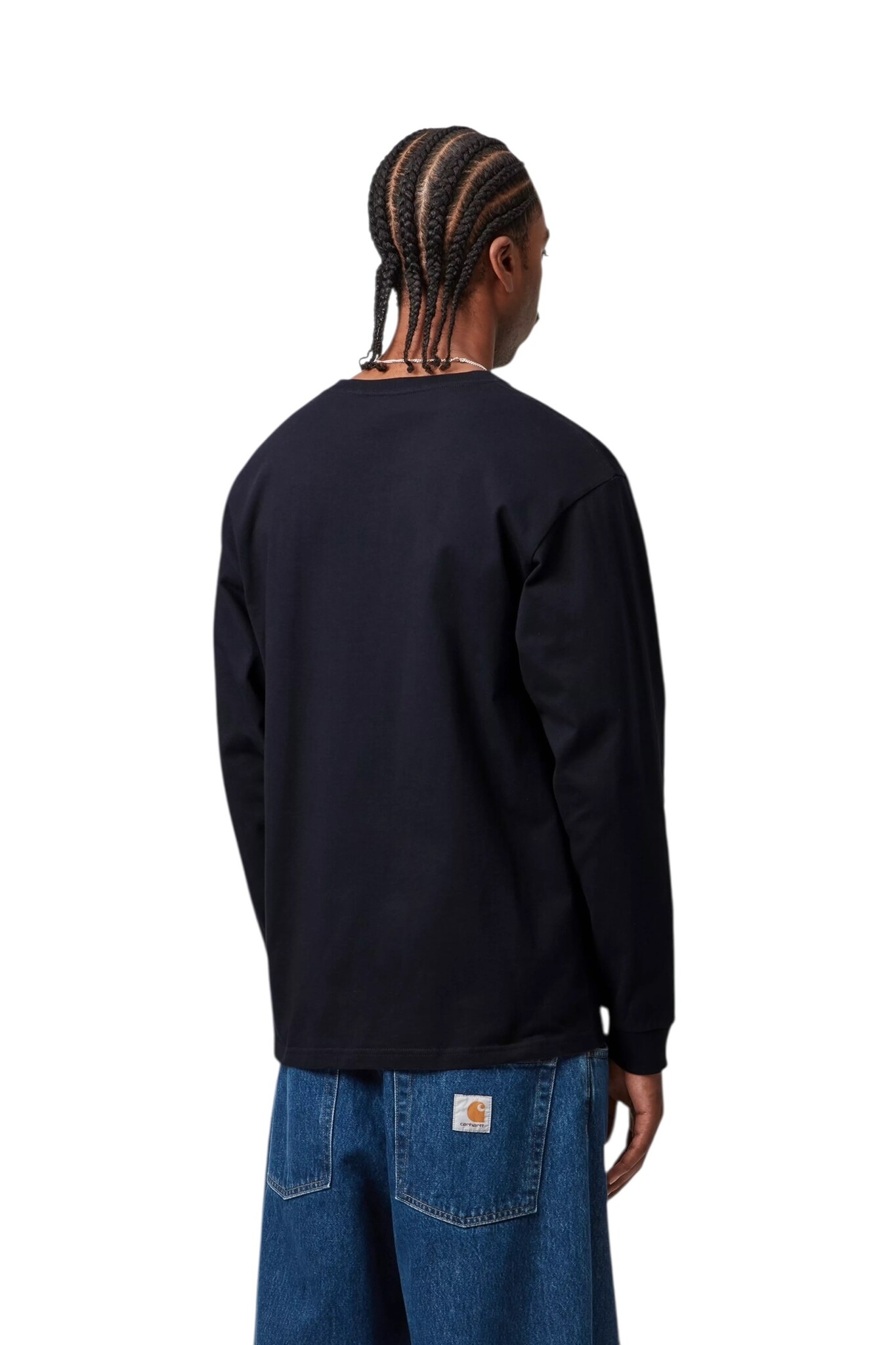 Carhartt WIP L/S Chase T-Shirt Dark Navy / Gold