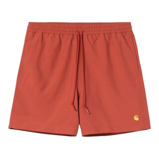 Carhartt WIP Chase Swim Trunks - Oxide Red/Gold