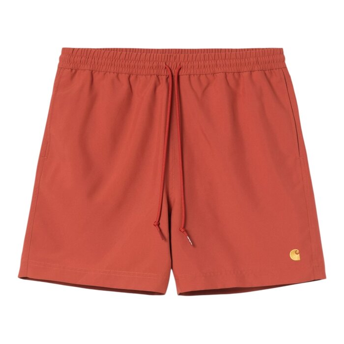 Carhartt WIP Chase Swim Trunks - Oxide Red/Gold