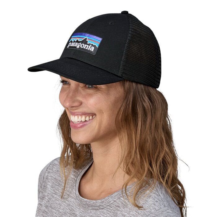 Patagonia P-6 Logo LoPro Trucker Hat - Black