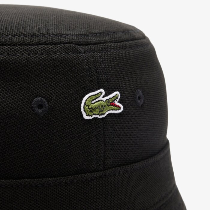 Lacoste Bob en piqué de coton biologique uni - Noir