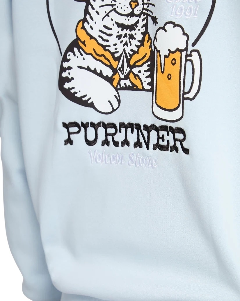 Volcom Noder Pullover - Light Blue Acid