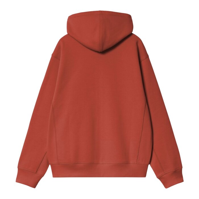 Carhartt WIP Hooded American Script Jacket - Oxide Red