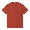 S/S American Script T-Shirt - Oxide Red