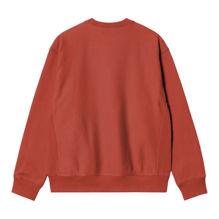 Carhartt WIP American Script Sweat - Oxide Red